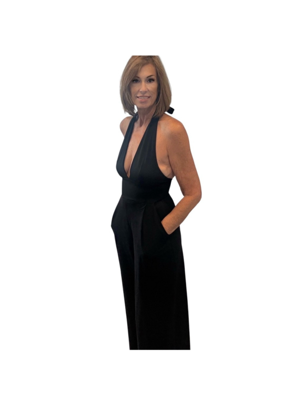 Susana Monaco Black Spandex Jumpsuit NWOT Size S - Picture 2 of 6
